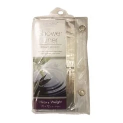 Bath Bliss 72 In. H X 70 In. W Clear Shower Curtain Liner PVC