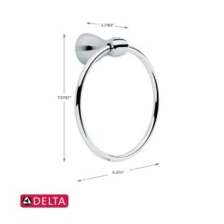 Delta Foundations Chrome Silver Towel Ring Die Cast Zinc -Wenn Bathroom Shop 0320e2eb e560 44f3 bf2f 2e192be818e1