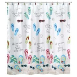 Avanti Linens Beach Mode 72 In. H X 72 In. W Multicolor Shower Curtain Polyester