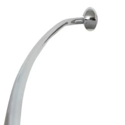 Zenna Home Adjustable Curved Shower Rod 72 In. L Chrome