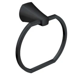 Moen Lindor Matte Black Towel Ring Zinc