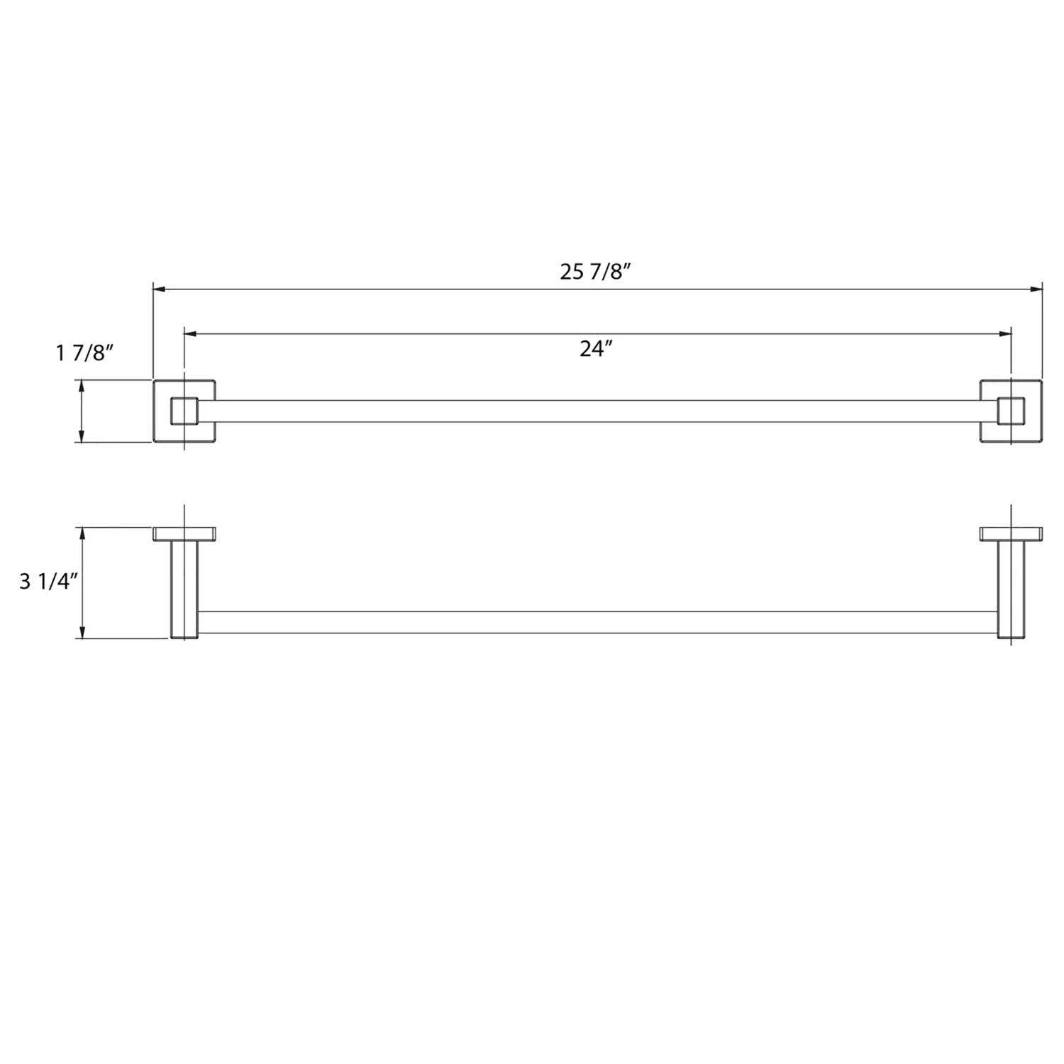 Huntington Brass Satin Nickel Silver Towel Bar 24 In. L Metal 4 Huntington Brass Satin Nickel Silver Towel Bar 24 In. L Metal - Image 2