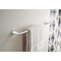Delta Foundations Chrome Silver Towel Bar 24 In. L Die Cast Zinc -Wenn Bathroom Shop 13162d78 094f 4fc3 b9b8 b70665351505