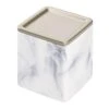 InterDesign Dakota Satin White Marble Plastic/Steel Covered Jar -Wenn Bathroom Shop 131f39dd ffbb 440f b67c aac1b608ec04