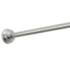 IDesign Astor Shower Curtain Rod 75 In. L Brushed Silver