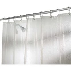 IDesign 72 In. H X 72 In. W Clear Raindrop Shower Curtain Vinyl