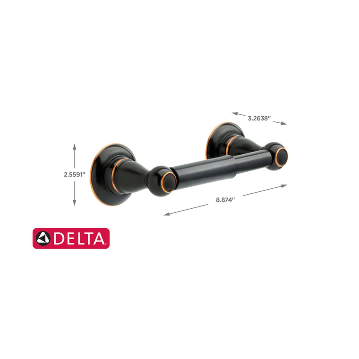 Delta Porter Oil Rubbed Bronze Bronze Toilet Paper Holder 5 Delta Porter Oil Rubbed Bronze Bronze Toilet Paper Holder - Image 3