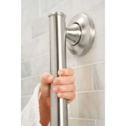 Moen 16 In. L ADA Compliant Brushed Stainless Steel Grab Bar -Wenn Bathroom Shop 207cc424 bc73 43ab b512 4b371445e6b2