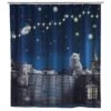 Wenko 79 In. H X 71 In. W Multicolored Moon Cat Shower Curtain W/Hooks Polyester -Wenn Bathroom Shop 22a042fc 62c0 408f b2b6 6d449270719f