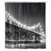 Wenko BrooklynBridge 71 In. H Black/white Shower Curtain W/Hooks Polyester -Wenn Bathroom Shop 23bdb5fb d4a9 4c71 85c1 9a5e195f74fd