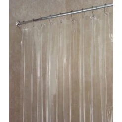 IDesign 72 In. H X 96 In. W Clear Solid Shower Curtain Liner Vinyl