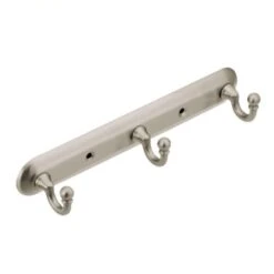 Moen Yorkshire Brushed Nickel 3-Hook Rack 10 In. L Zinc -Wenn Bathroom Shop 330eec9a a169 4307 af38 34dc029eb131