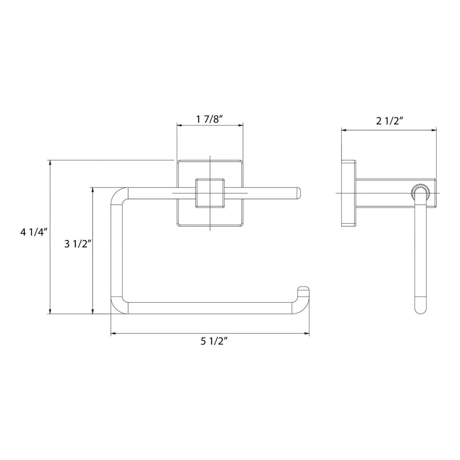Huntington Brass Razo Satin Brass Silver Toilet Paper Holder 4 Huntington Brass Razo Satin Brass Silver Toilet Paper Holder - Image 2