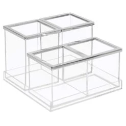 InterDesign Clear Plastic Bath Accessory Set