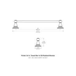 Delta Porter Oil Rubbed Bronze Towel Bar 24 In. L Die Cast Zinc -Wenn Bathroom Shop 38553a2f 2382 4ebf b169 5be07502e29d