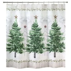 Avanti Linens 72 In. H X 72 In. W Multicolored Trees Shower Curtain Polyester