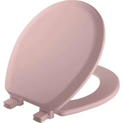 Mayfair By Bemis Cameron Round Pink Enameled Wood Toilet Seat