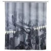 Wenko 79 In. H X 71 In. W Gray/White Old Plane Shower Curtain W/Hooks Polyester -Wenn Bathroom Shop 3f6c47c5 d0af 4b4a bca3 94dbbacf597c