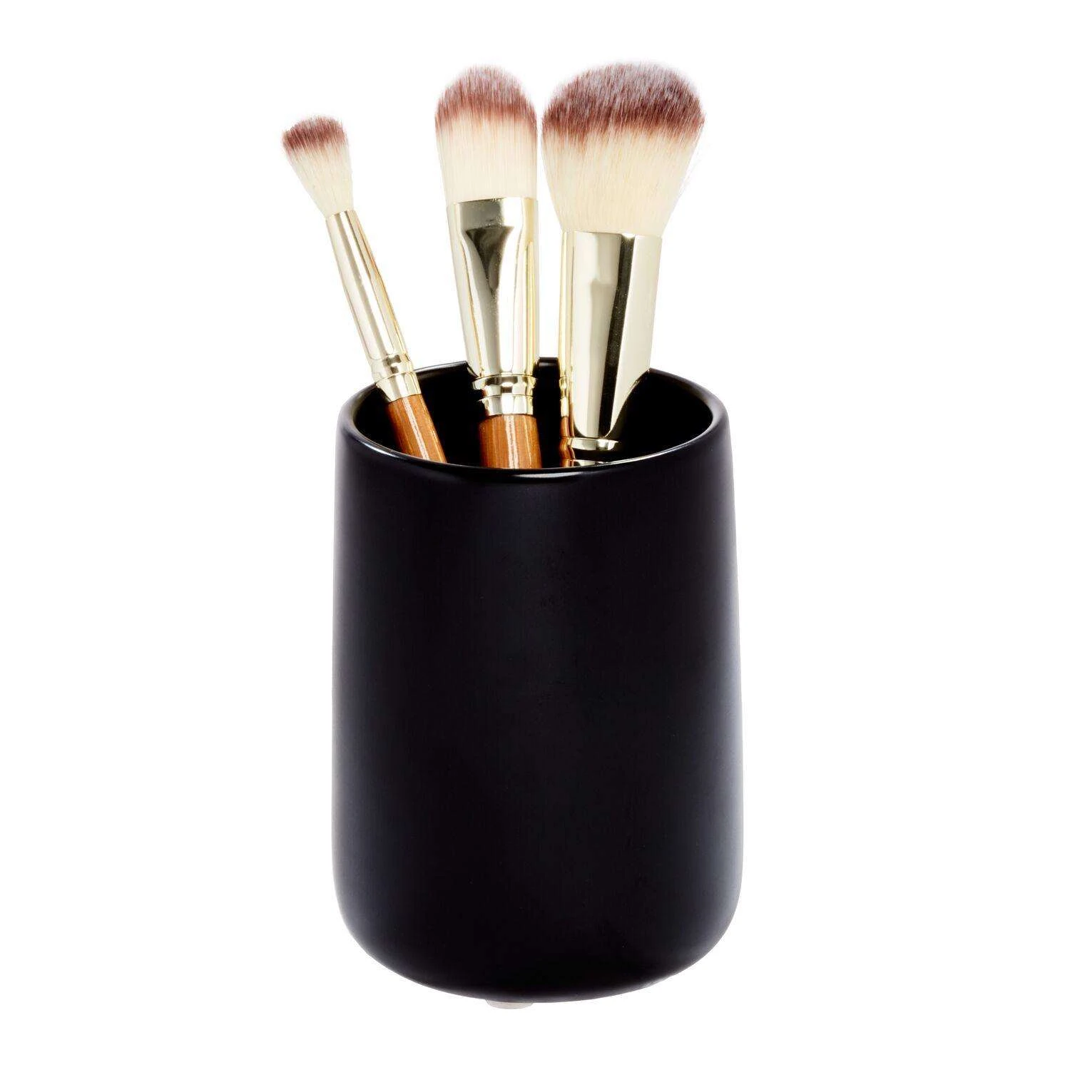 InterDesign Eco Vanity Black Ceramic Tumbler 4 InterDesign Eco Vanity Black Ceramic Tumbler - Image 2