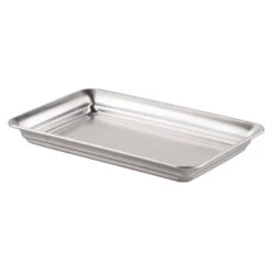 IDesign Silver Stainless Steel Bathroom Tray