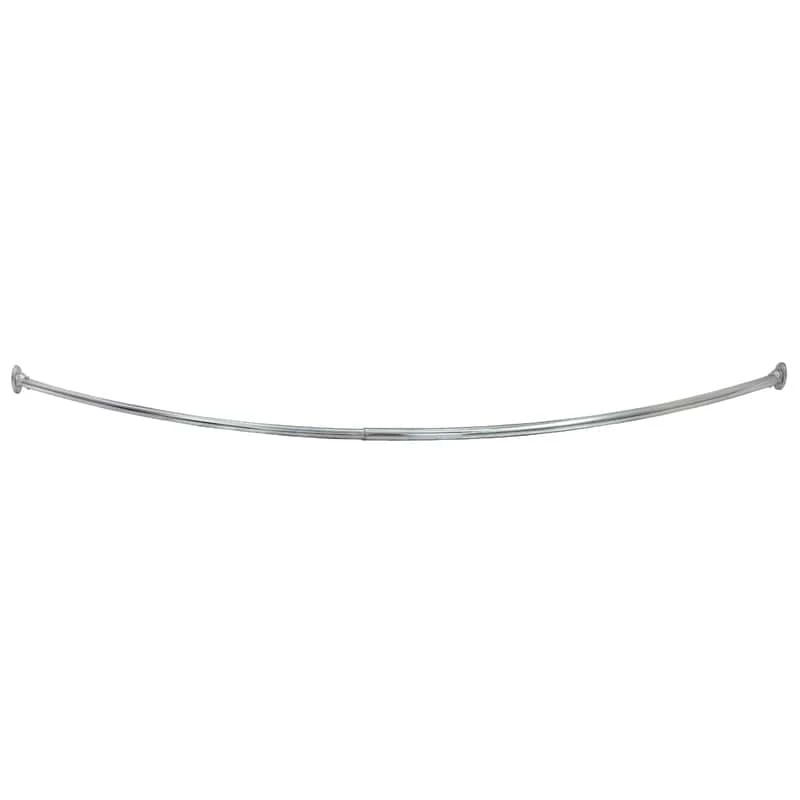 Design House Curved Shower Rod 63 In. L Chrome Silver 3 Design House Curved Shower Rod 63 In. L Chrome Silver