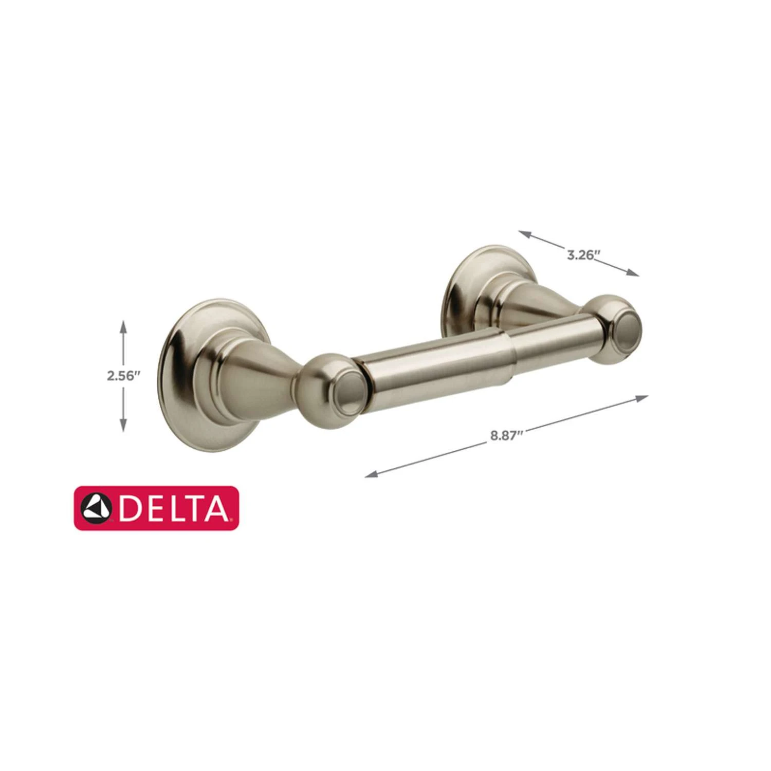 Delta Porter Brushed Nickel Silver Toilet Paper Holder 5 Delta Porter Brushed Nickel Silver Toilet Paper Holder - Image 3