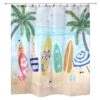 Avanti Linens Surf Time 72 In. H X 72 In. W Multicolored Coastal/Tropical Shower Curtain Polyester -Wenn Bathroom Shop 61757ccd 299b 4a25 ac50 df5944d0921a