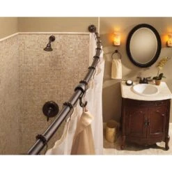 Moen Adjustable Curved Shower Rod 72 In. L Bronze -Wenn Bathroom Shop 6b275be1 c656 4142 9e96 43723c7a8cf4