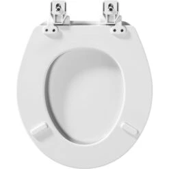 Mayfair By Bemis Lannon Slow Close Round White Enameled Wood Toilet Seat -Wenn Bathroom Shop 73a6f59b abdc 4b85 819b a7a283ac2742