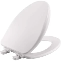 Mayfair By Bemis Alesio Slow Close Elongated White Enameled Wood Toilet Seat