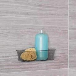 Better Living Clear Gray Plastic Shower Basket -Wenn Bathroom Shop 7cee0ce8 8e63 4f61 850e 01ff6dc3f5b4