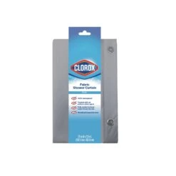 Clorox 72 In. H X 72 In. W Gray Shower Curtain Fabric
