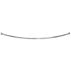 Design House Curved Shower Rod 63 In. L Satin Nickel Silver