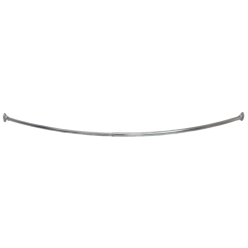 Design House Curved Shower Rod 63 In. L Satin Nickel Silver 3 Design House Curved Shower Rod 63 In. L Satin Nickel Silver