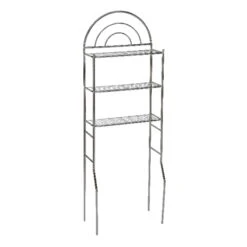 Zenna Home Chrome Silver Steel Bathroom Spacesaver