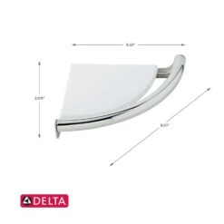 Delta 8-1/2 In. L Polished Chrome Stainless Steel Corner Shelf With Assist Bar -Wenn Bathroom Shop 8f576478 3f14 4eb9 8f02 4d800178b5c3