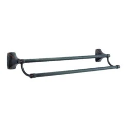 Amerock Clarendon Oil Rubbed Bronze Double Towel Bar 24 In. L Zinc