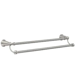 Moen Sage Brushed Nickel Double Towel Bar 24 In. L Brass