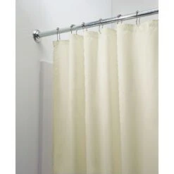 IDesign 72 In. H X 72 In. W Sand Solid Shower Curtain Liner Polyester