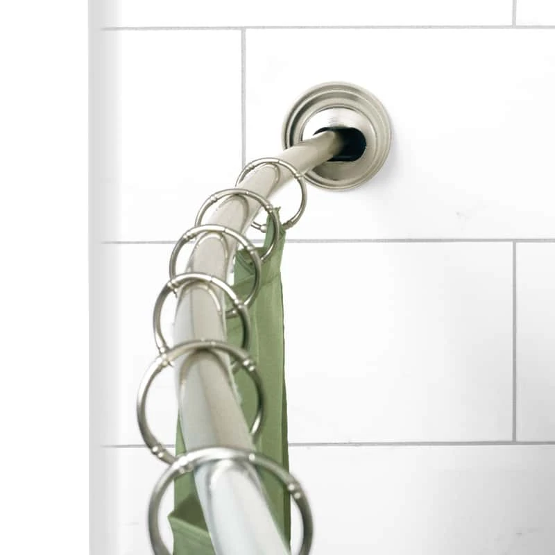 Zenna Home Curved Shower Rod 72 In. L Satin Brushed Silver 3 Zenna Home Curved Shower Rod 72 In. L Satin Brushed Silver
