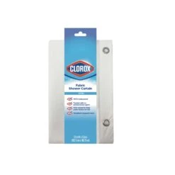 Clorox 72 In. H White Shower Curtain Liner Fabric