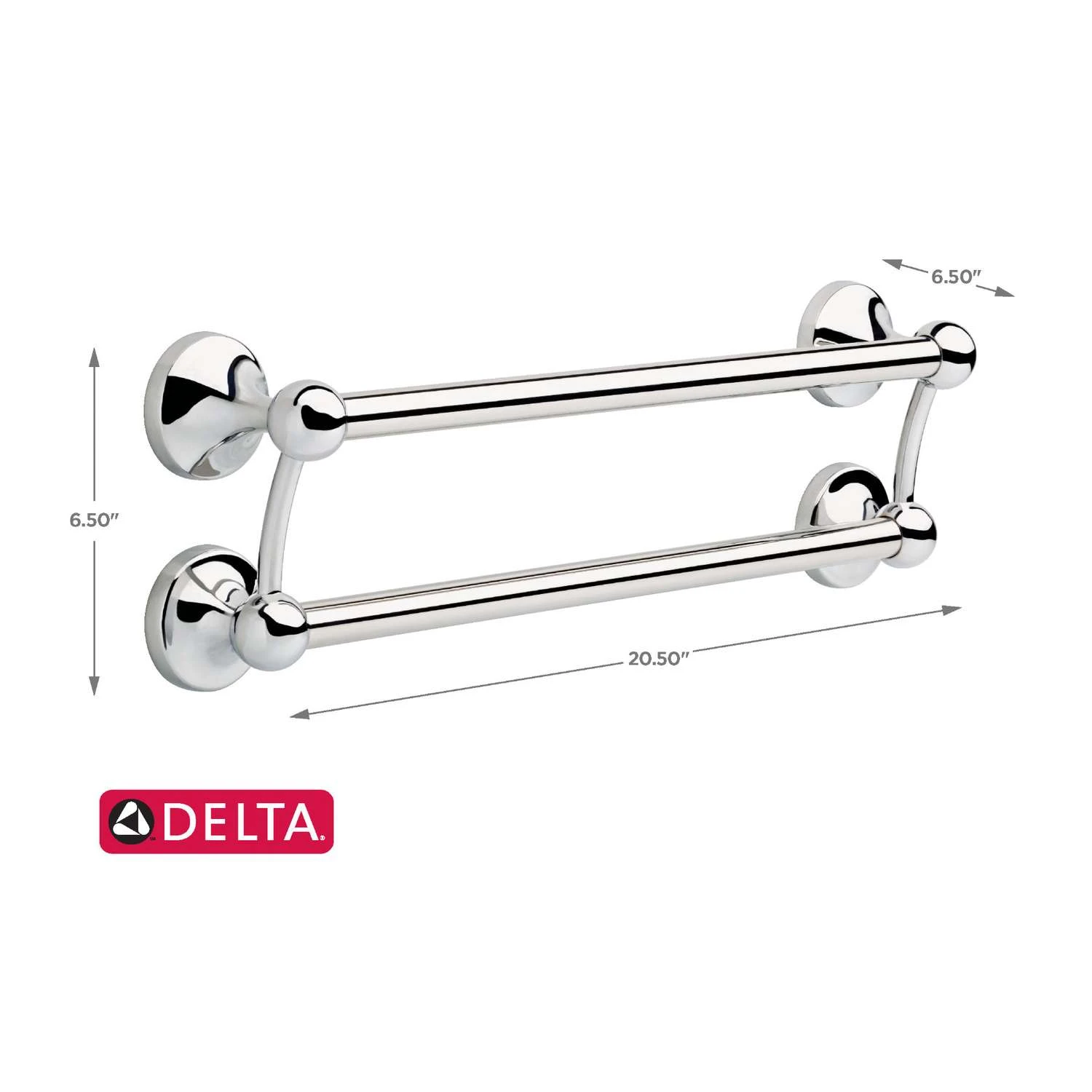 Delta 20.5 In. L Stainless Steel Towel Bar With Assist Bar 6 Delta 20.5 In. L Stainless Steel Towel Bar With Assist Bar - Image 4