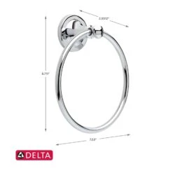Delta Silverton Polish Chrome Towel Ring Die Cast Zinc -Wenn Bathroom Shop a29e3aaa cd3b 4e54 92d4 aa6b75ae5717