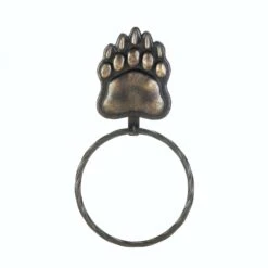 Accent Plus Bear Paw Towel Ring Resin