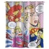 Wenko Anti-Mould 79 In. H X 71 In. W Pop Art Shower Curtain W/Hooks Polyester -Wenn Bathroom Shop a8ef902d 3d55 4210 8674 03258cab091e