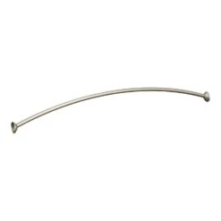Moen Adjustable Curved Shower Rod 72 In. L Brushed Nickel