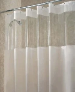 IDesign 72 In. H X 72 In. W White Eva Shower Curtain Liner Polyester