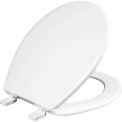 Mayfair By Bemis Round White Plastic Toilet Seat
