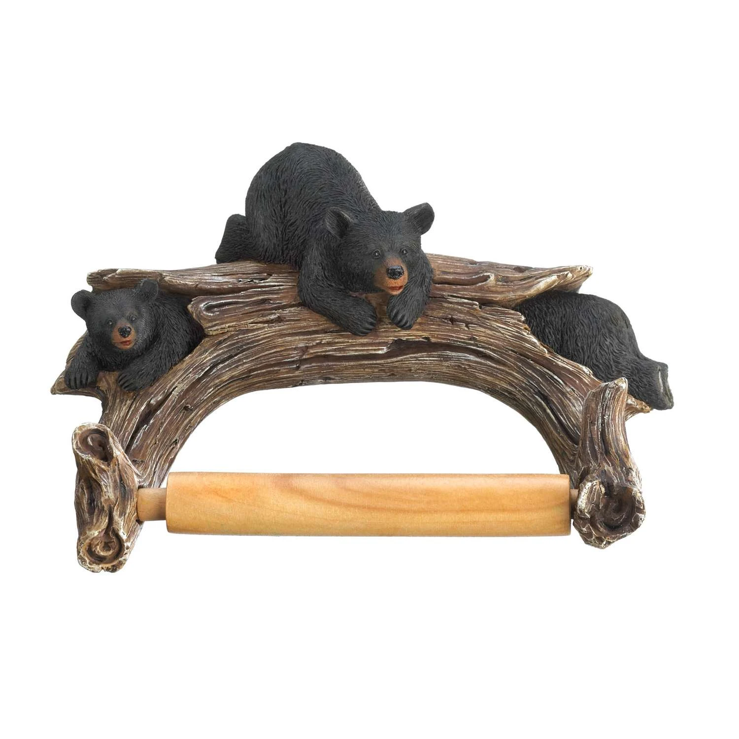 Accent Plus Black Bear Trio Toilet Paper Holder 3 Accent Plus Black Bear Trio Toilet Paper Holder