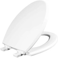 Mayfair By Bemis Kendall Slow Close Elongated White Enameled Wood Toilet Seat